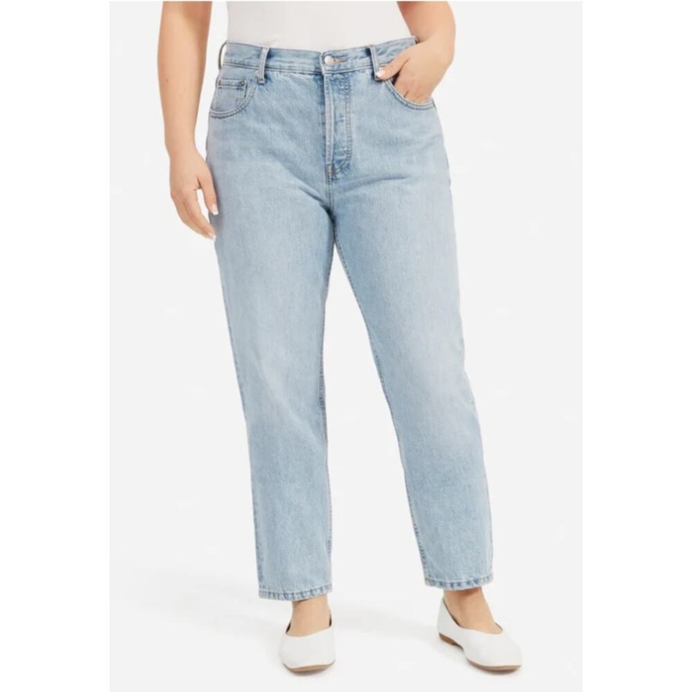 Everlane The 90s Cheeky Jean Organic Cotton Sunbleached Blue Straight Size 26